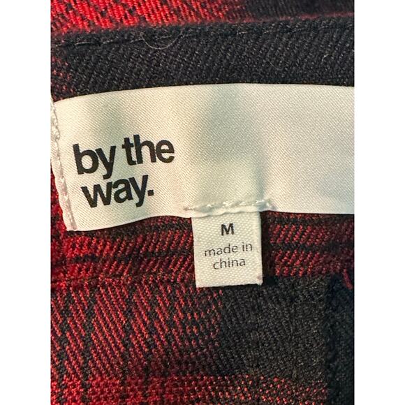 by the way black red plaid high waist pants size Medium - Picture 3 of 8